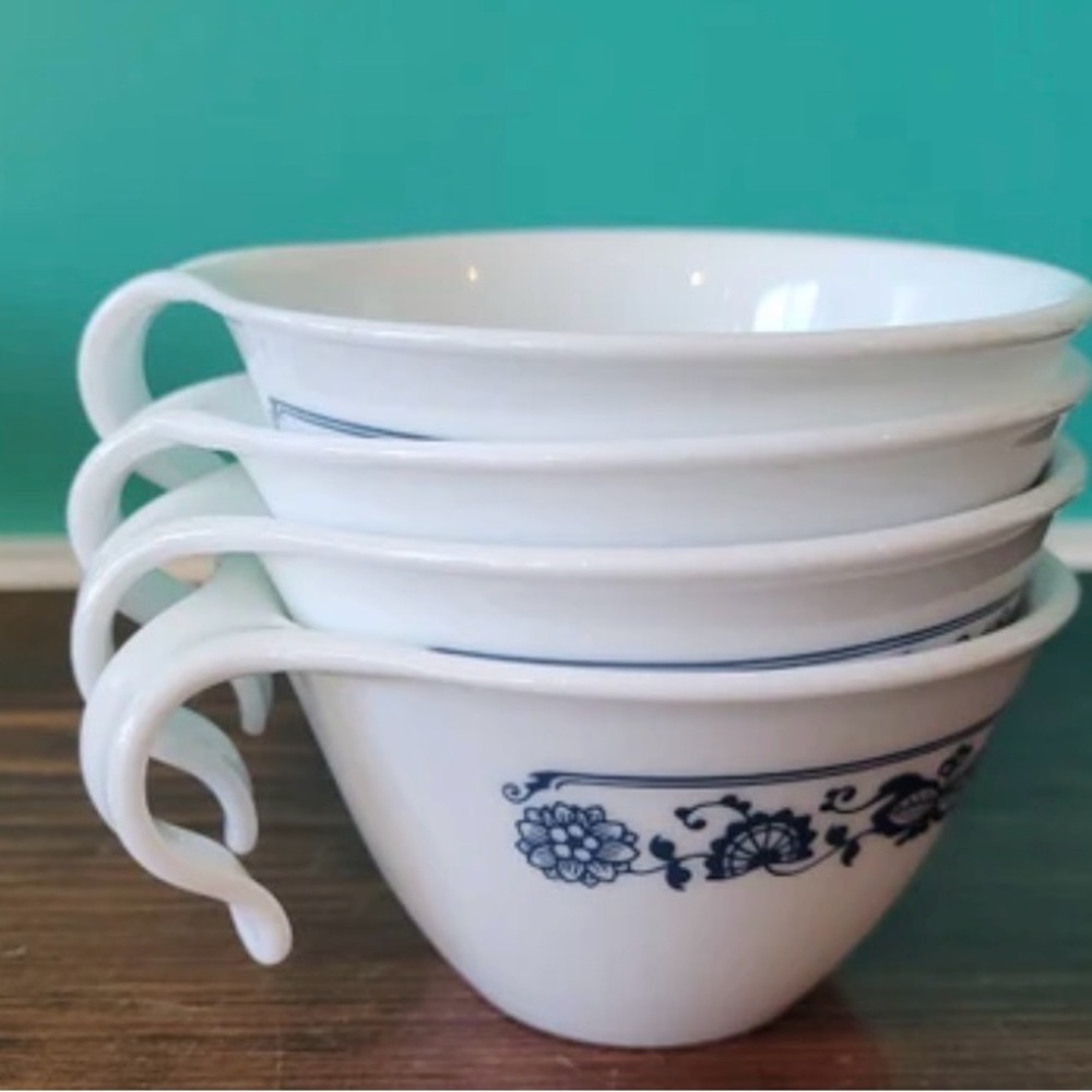 Vintage 1970's Corelle By Corning Set of (12) Tea Cups